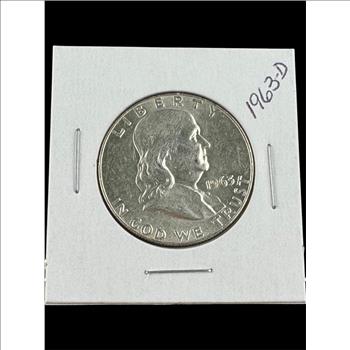 1963-D Ben Franklin Silver Half Dollar