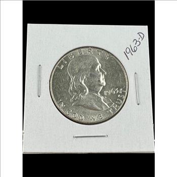1963-D Ben Franklin Silver Half Dollar