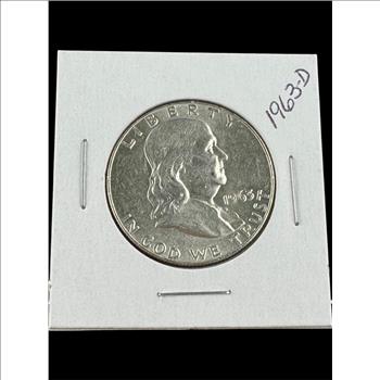 1963-D Ben Franklin Silver Half Dollar