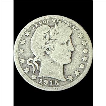 1915 Barber Silver Quarter