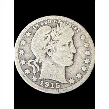 1915 Barber Silver Quarter