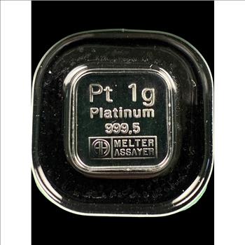 1 Gram Platinum Bar - Argor-Heraeus (Carded)