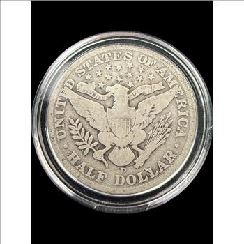 1912-D Barber Silver Half Dollar