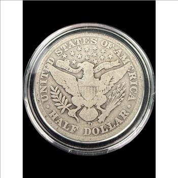 1912-D Barber Silver Half Dollar