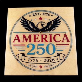 America 250 Wooden Sign | 1776-2026 Semiquincentennial Decor | Patriotic Eagle Wall Art | USA 250th Anniversary Plaque | Fourth of July Gift