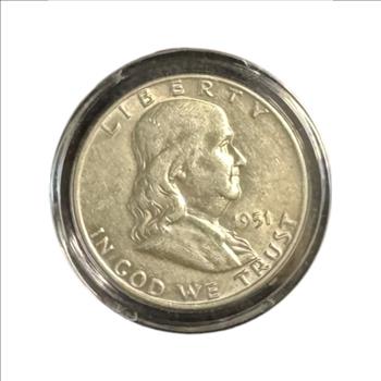 1951-D Benjamin Franklin Silver Half Dollar