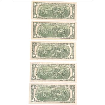 Uncirculated Numerical Order 2017A $2 Bills