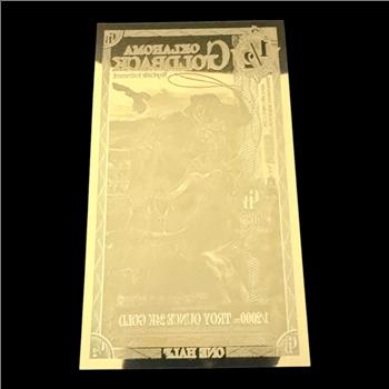 1/2 Oklahoma GoldBack 1/2000th Troy Ounce 24K Gold