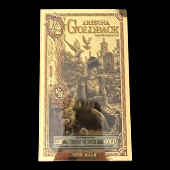 1/2 Arizona GoldBack 1/2000th Troy Ounce 24K Gold