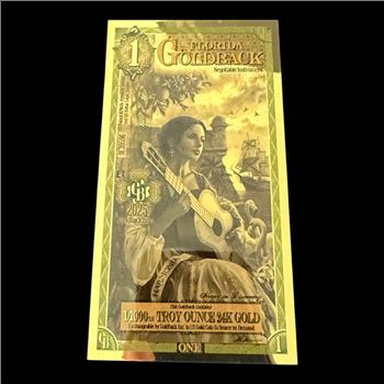 1 Florida GoldBack 1/1000th Troy Ounce 24K Gold