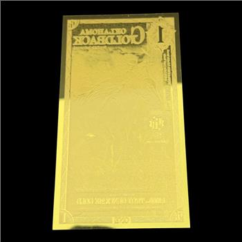 1 Oklahoma GoldBack 1/1000th Troy Ounce 24K Gold