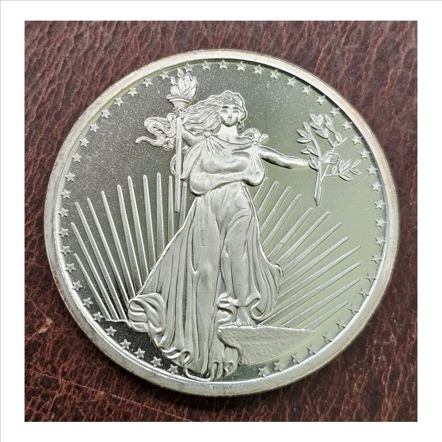 1 oz SilverTowne Saint-Gaudens .999 Fine Silver Round