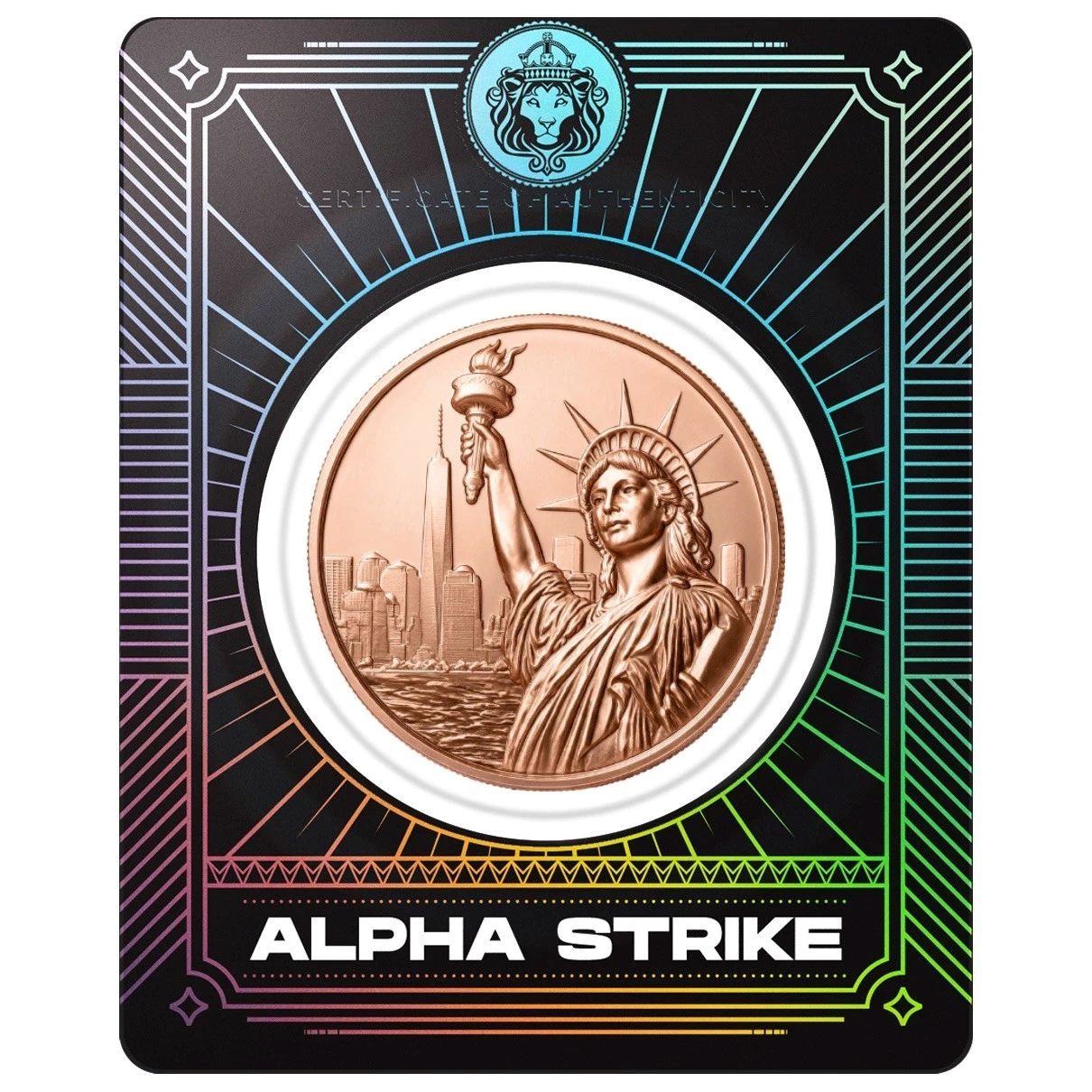 1 oz Copper Scottsdale Mint STATUE OF LIBERTY Copper Round Alpha Strike