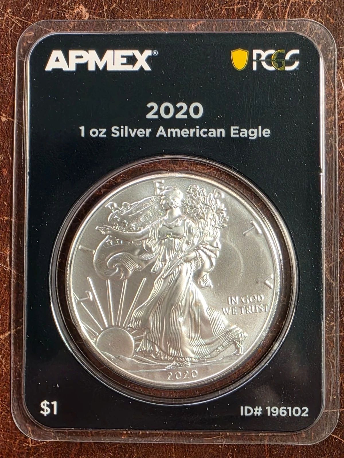 2020 1 oz Silver American Eagle MintDirect - Premier + PCGS First Strike in TEP