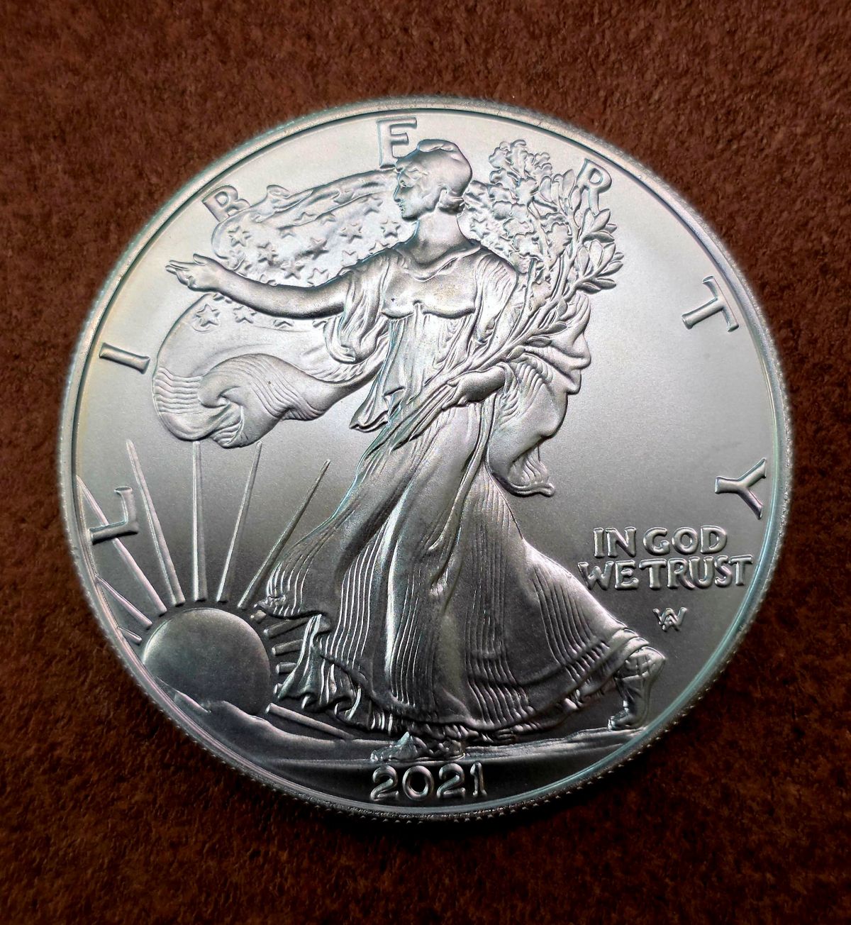 2021 1 oz American Silver Eagle Coin BU (Type 2)