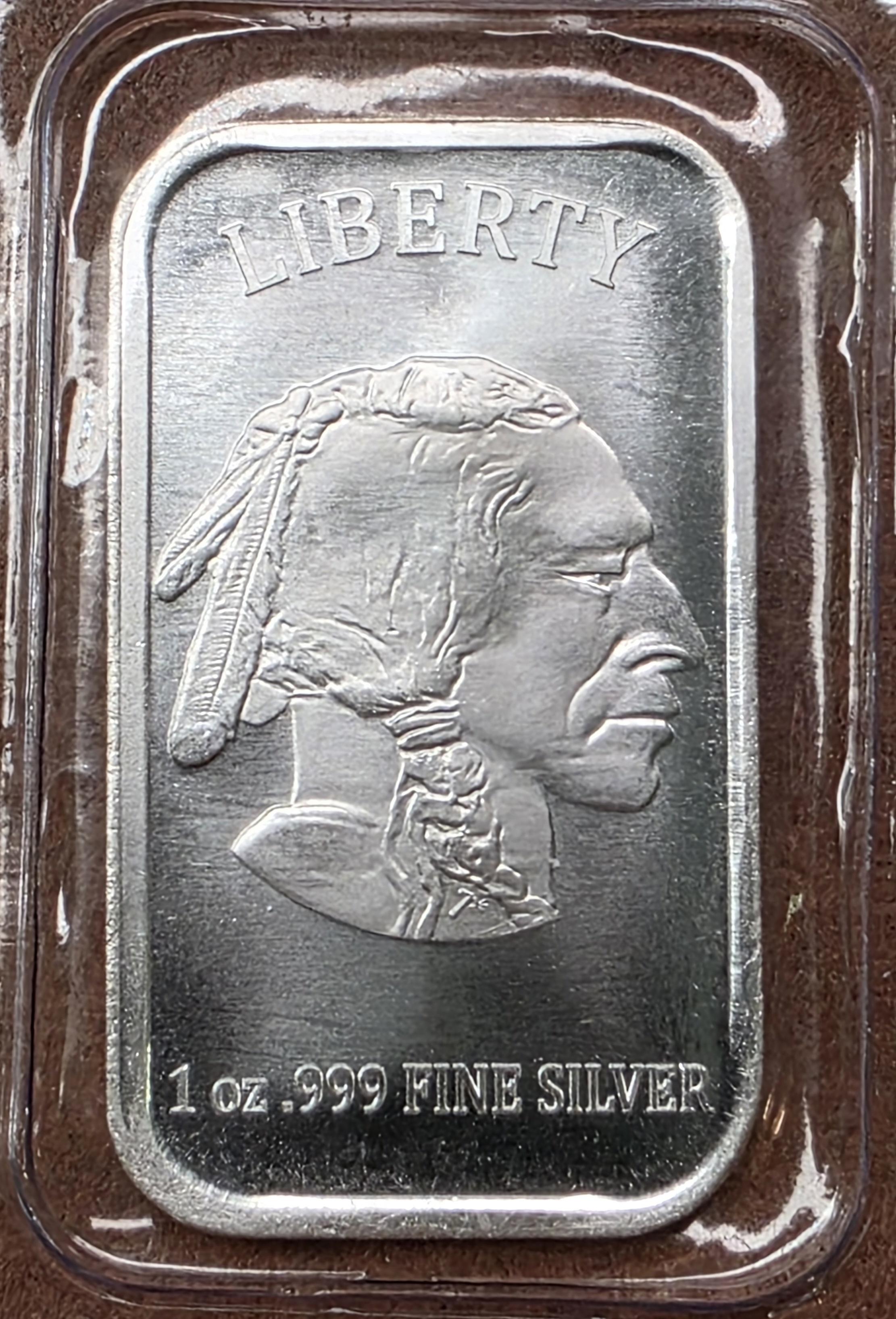 Silvertowne Buffalo Silver Bar - 1 Ounce .999 Pure