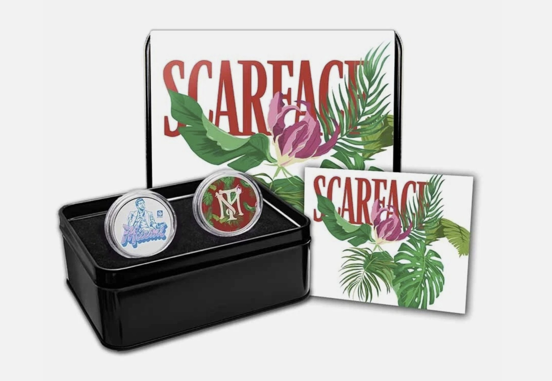 2023 Scarface Miami (2) Colorized 1 oz Silver 5000 Francs Chad Coin Set