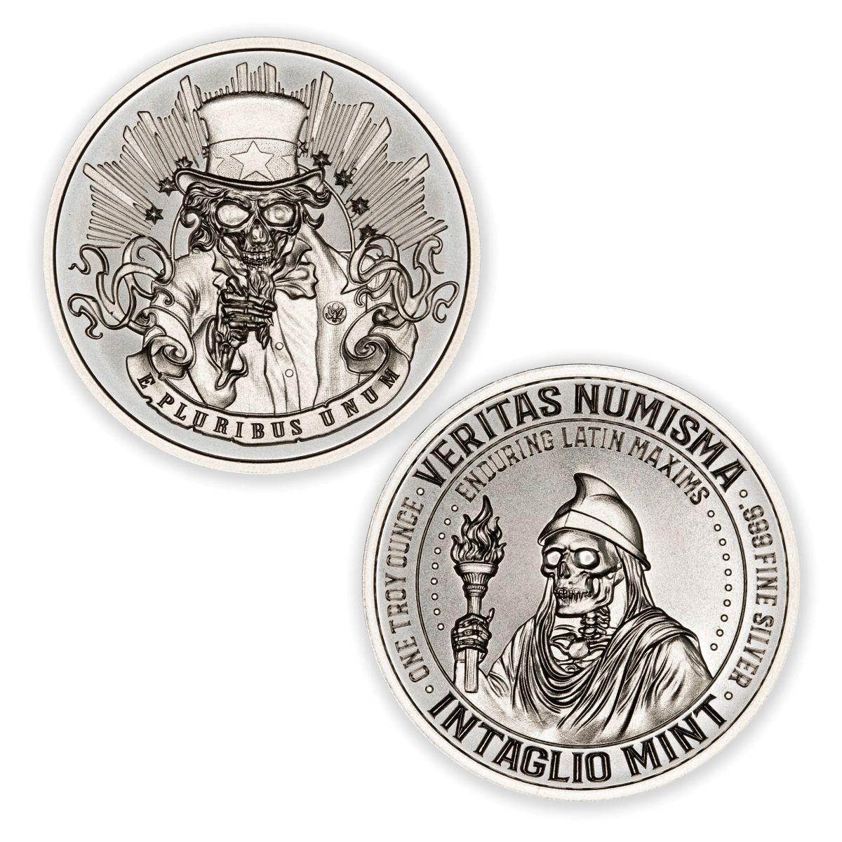 VERITAS NUMISMA SERIES – ENDURING LATIN MAXIMS – E PLURIBUS UNUM – 1 TROY OUNCE – 39MM