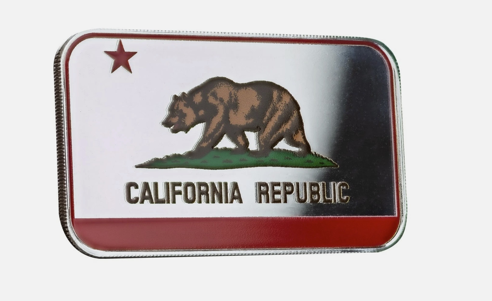 1 oz .999 Silver Bar Flag Series: CALIFORNIA Flag Color Bullion Bar - Sealed