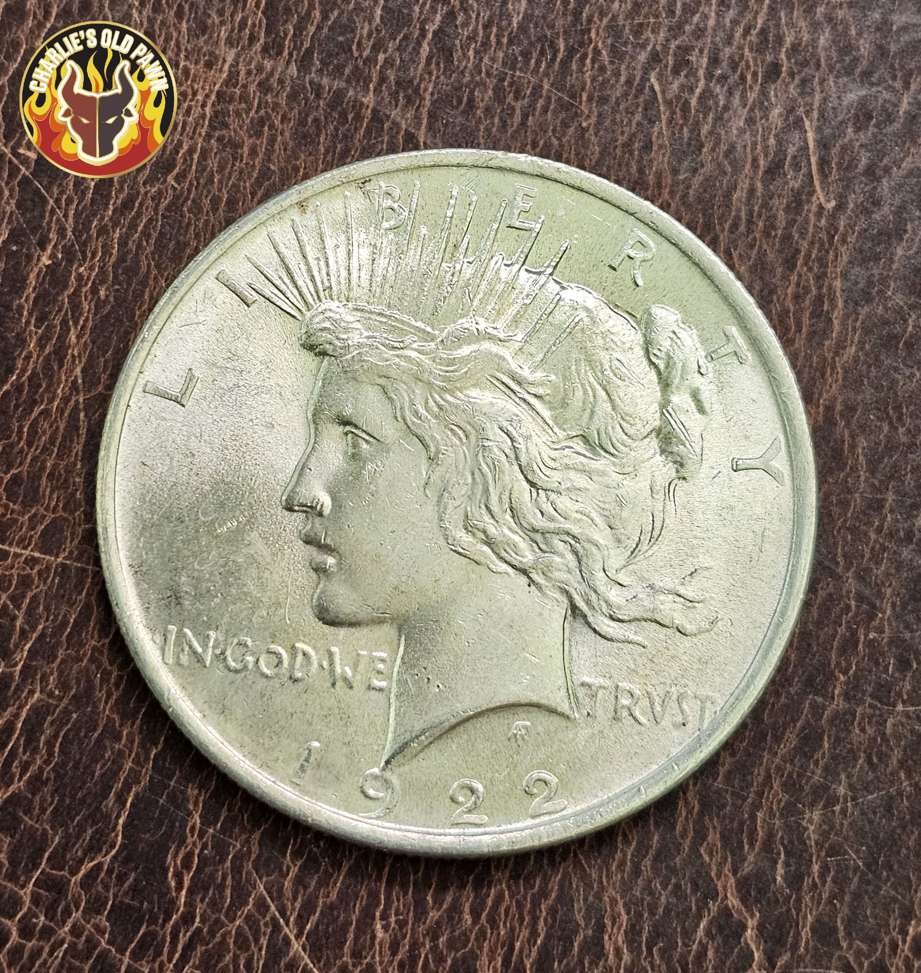1922-P Peace Silver Dollar Coin (AU) ALMOST UNCIRCULATED 