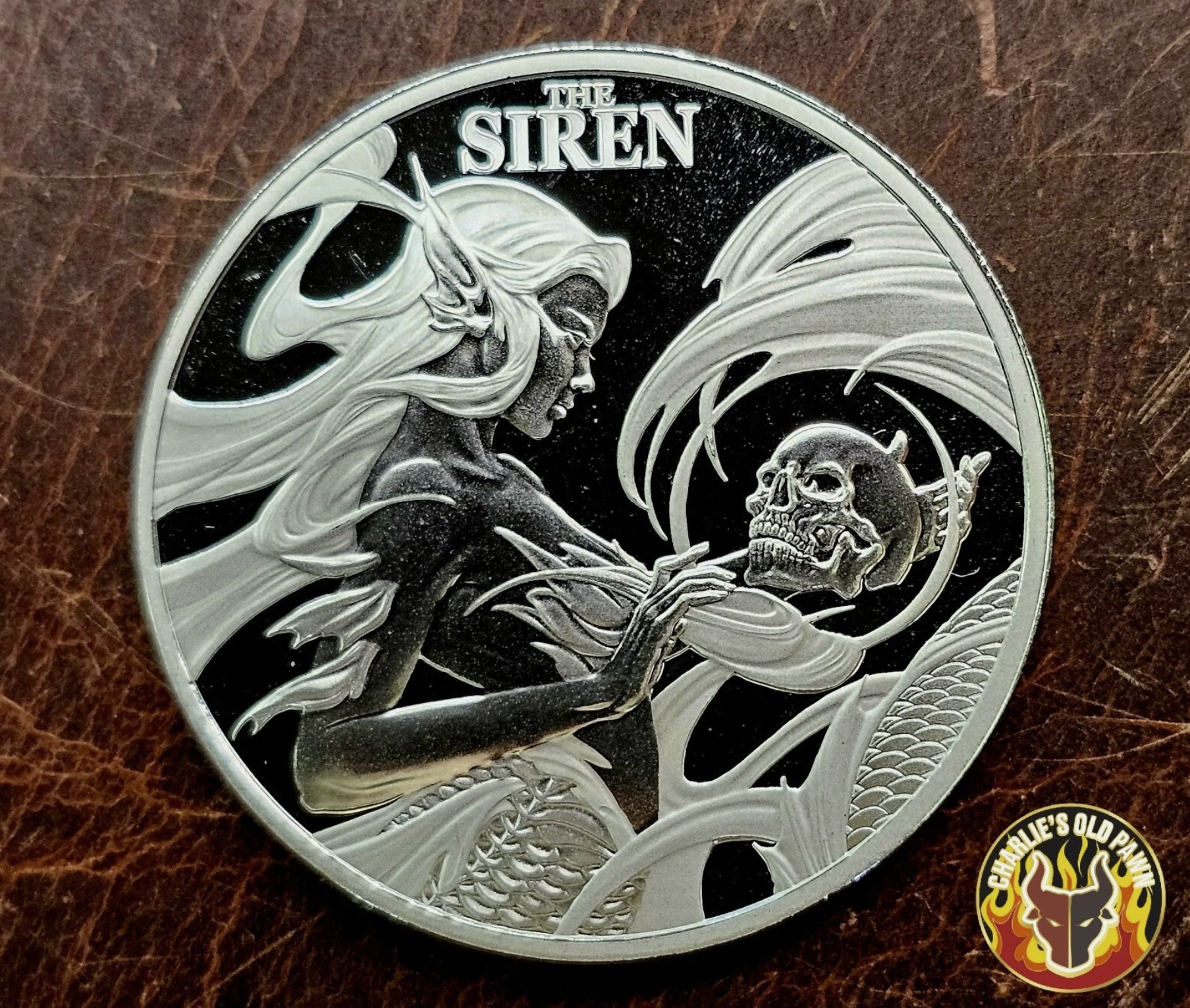 2025 Niue 1 oz .999 Fine Silver Mythical Creatures The Siren BU Round in Capsule