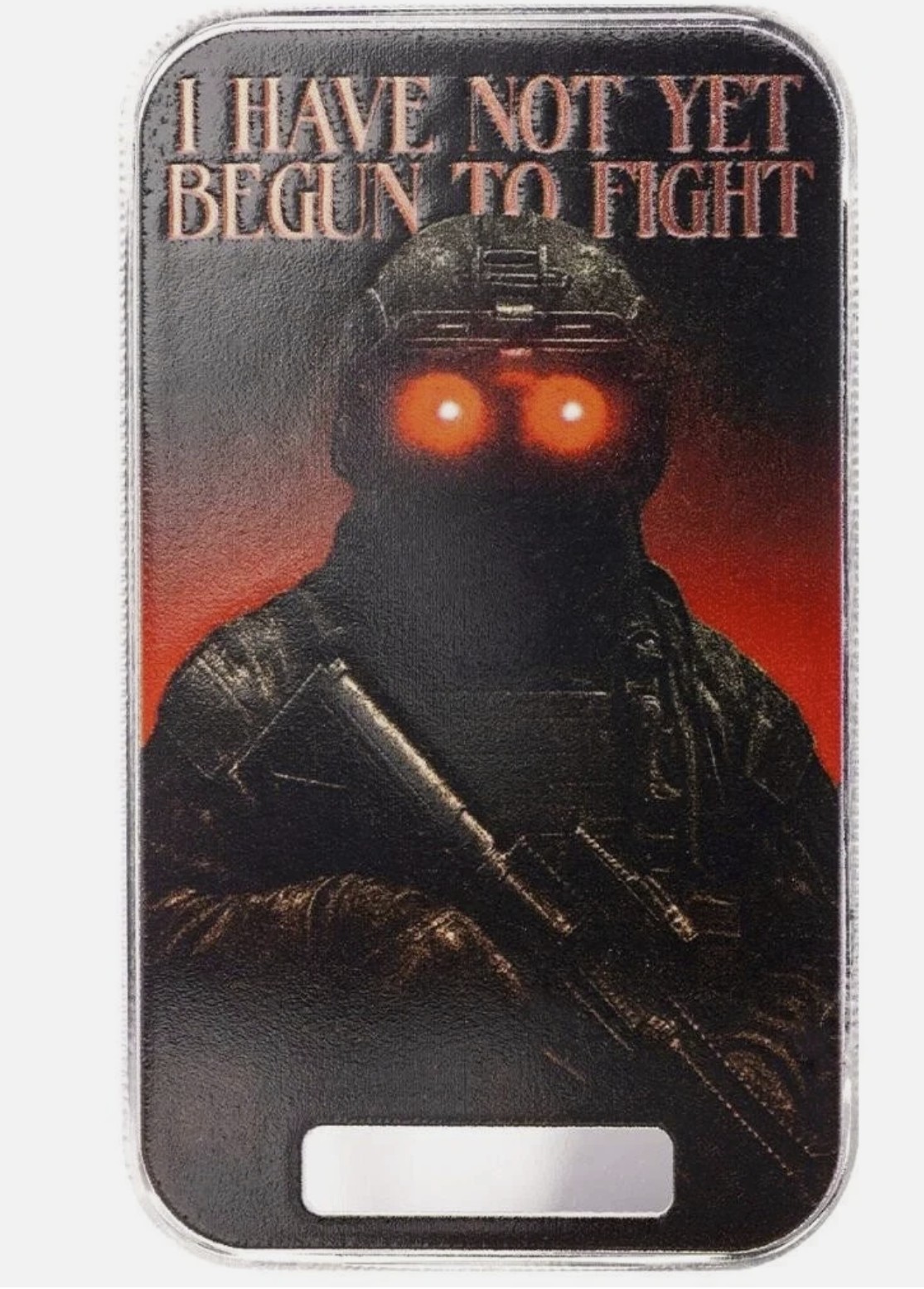 1 oz Silver Bar I Have Not Yet Begun to Fight Color. 999 Silver Bullion Bar BU