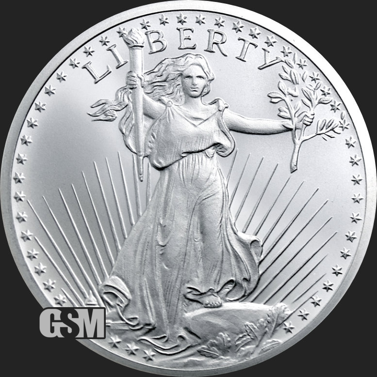 1 oz Saint-Gaudens Silver Round - .999 Fine Silver 