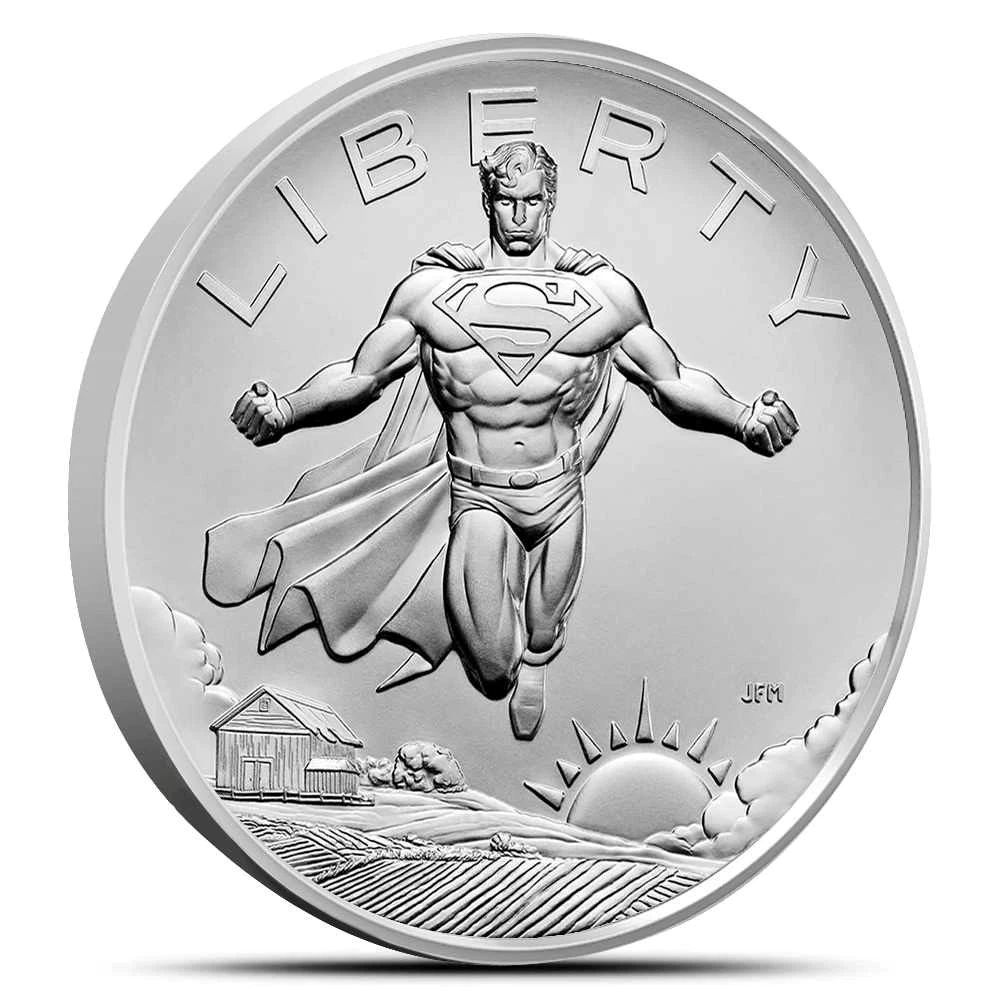 2025 1 oz DC Comics Superman American Liberty Silver Medal -Box Card & COA
