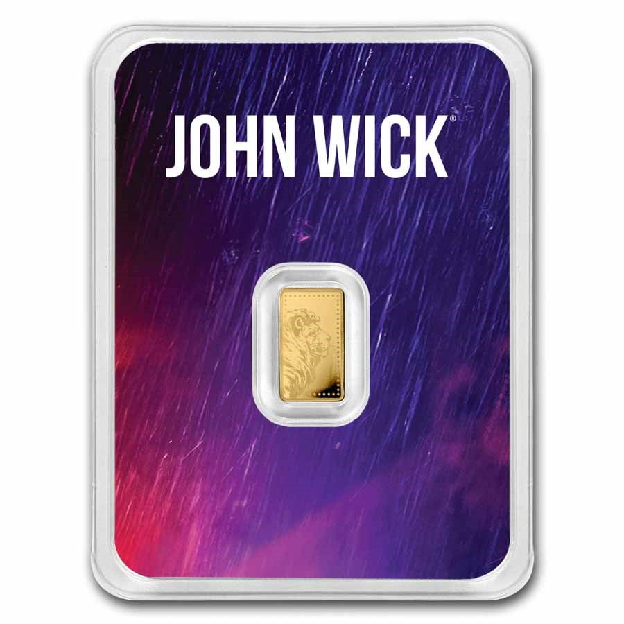 John Wick 1/2 gram .9999 Fine Gold Bar in TEP