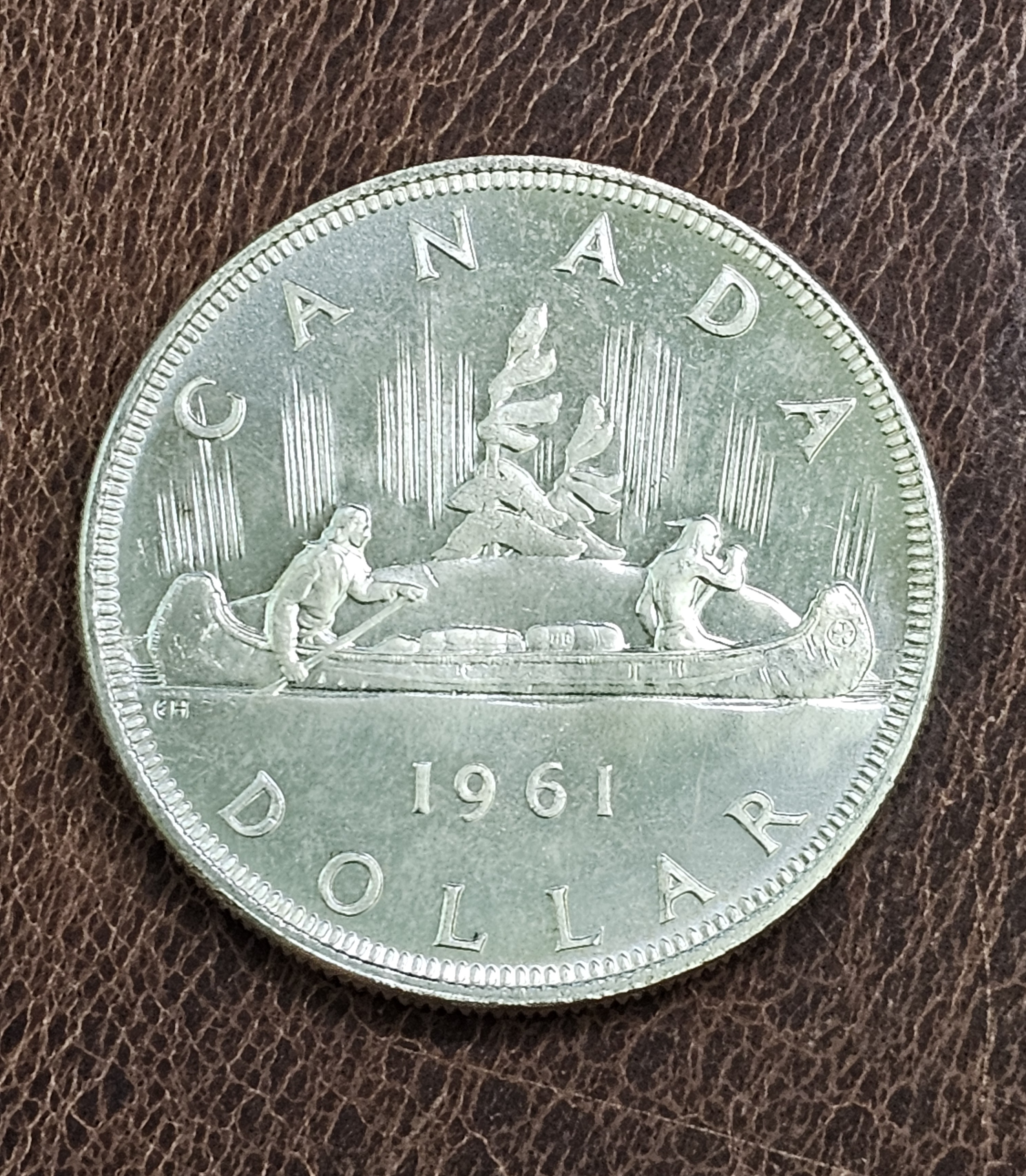 1961 Canada Silver Dollar Coin Circulated 80% Silver Canadian Dollar