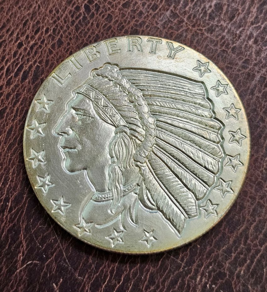 1 oz .999 Silver Incuse Indian Round - Golden State Mint
