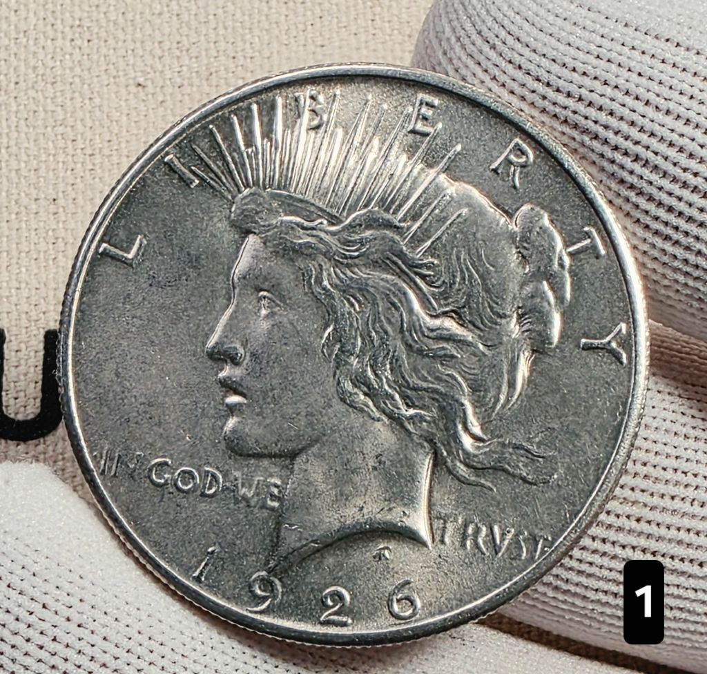 1926 $1 Peace Dollar Silver Coin 90% Silver - AU Auction #1