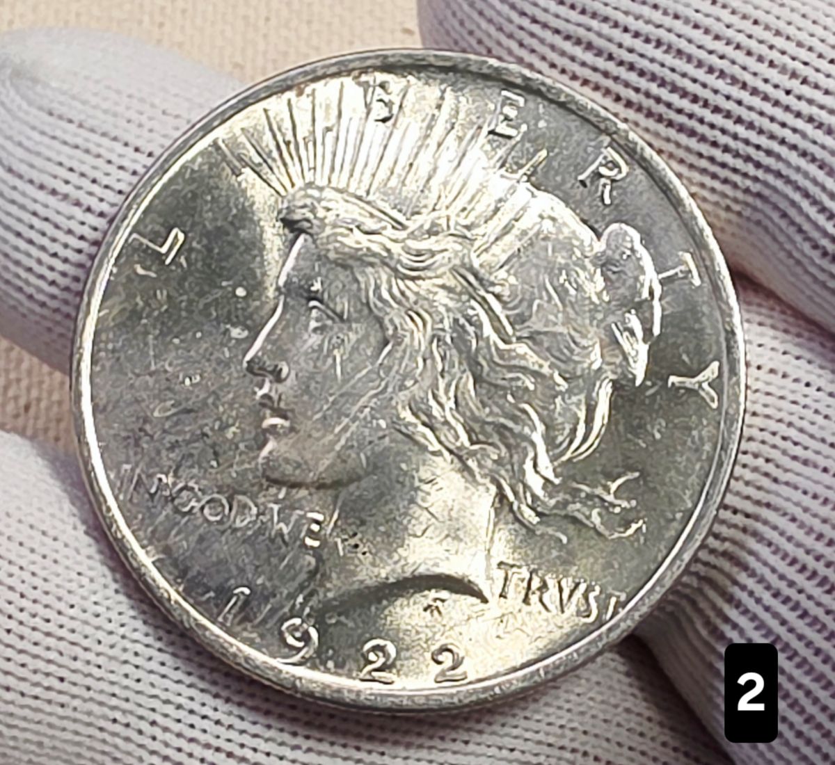 1922 $1 Peace Silver Dollar Coin 90% Silver - AU Auction #2