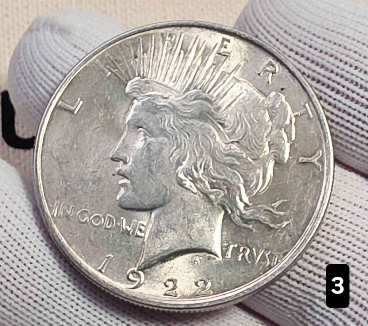 1922 $1 Peace Silver Dollar Coin 90% Silver - AU Auction #3
