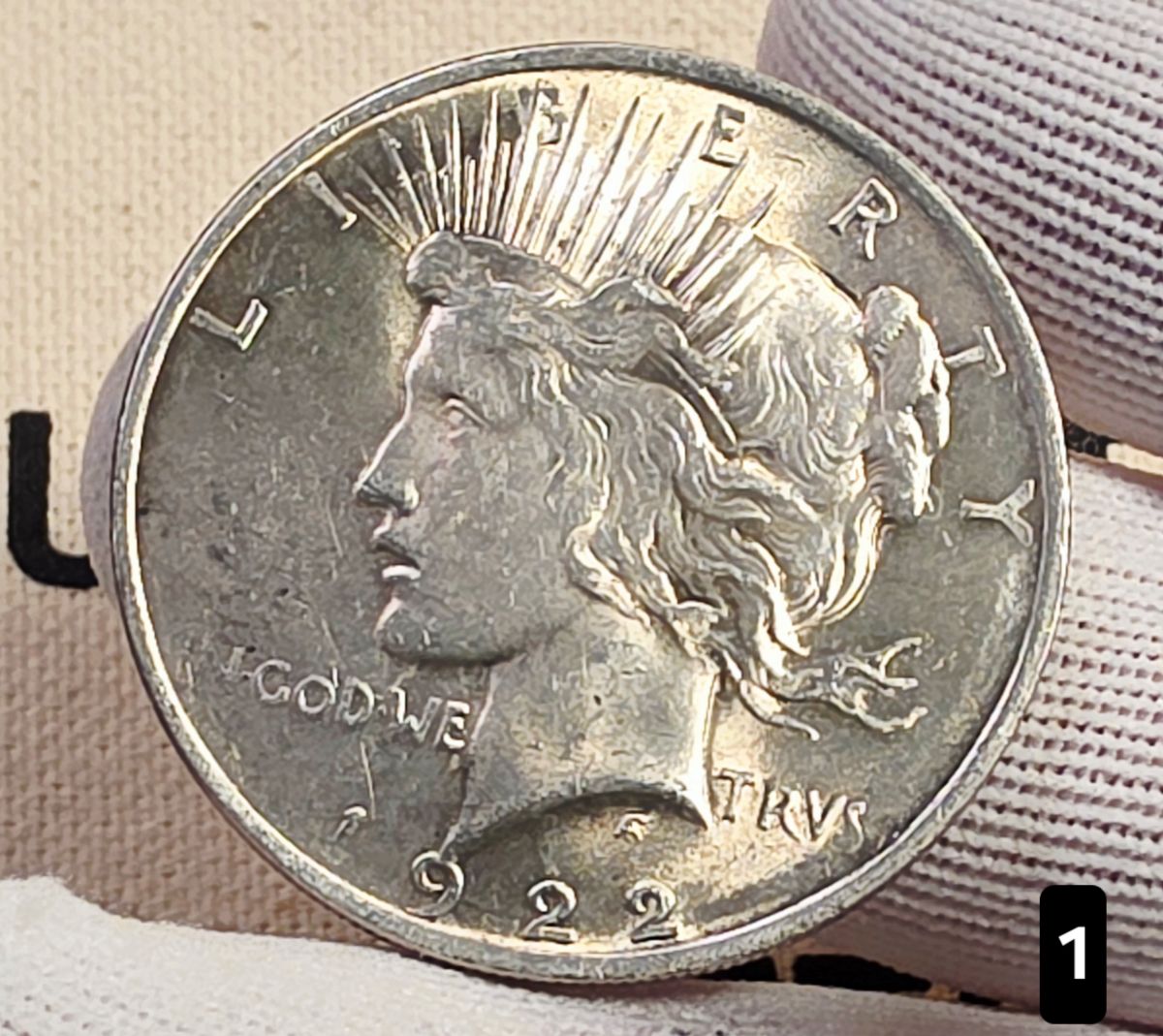 1922 $1 Peace Silver Dollar Coin 90% Silver - AU Auction #1