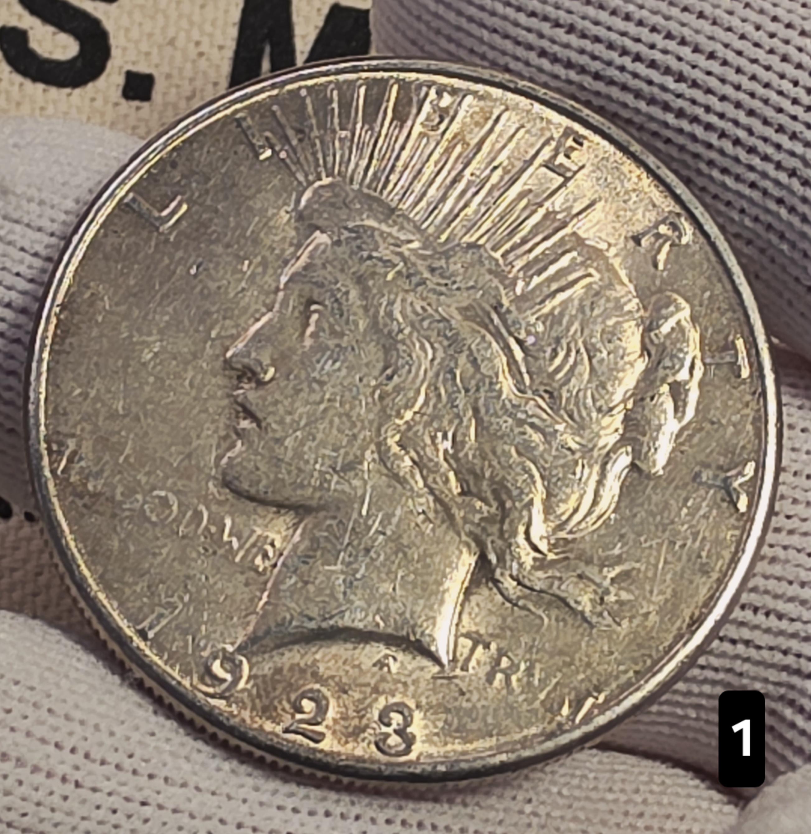 1923-S $1 Peace Silver Dollar Coin 90% Silver - XF Auction #1