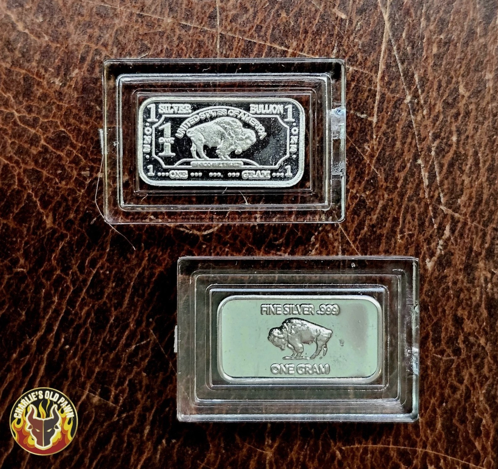 1 gram .999 Fine Silver US Buffalo Bar - Pan Silver Company - Capsule