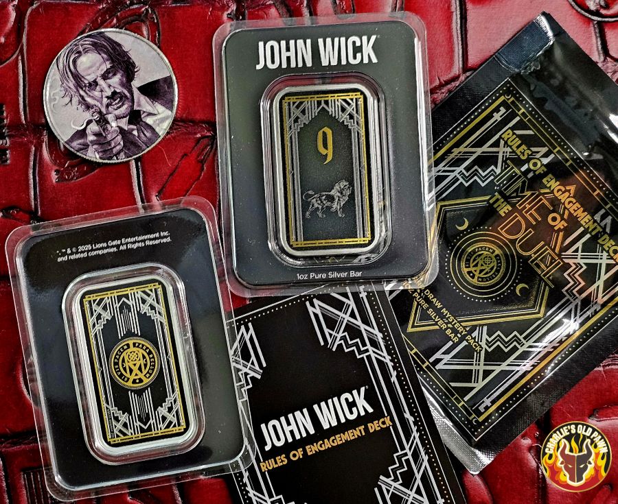 John Wick 1 oz Silver Continental Lion Bar Rules of Engagement Time of the Duel
