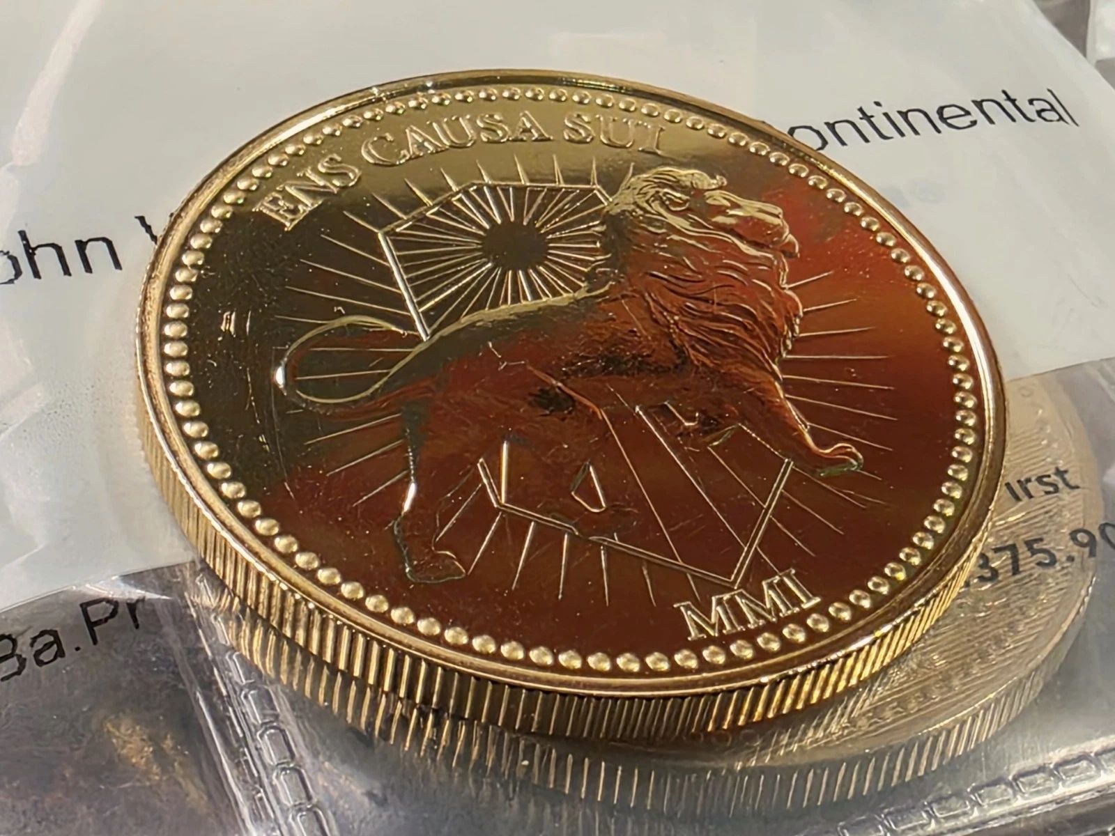 John Wick 1 oz Silver Continental Coin - 24Kt Gold Gilded - APMEX Package - READ