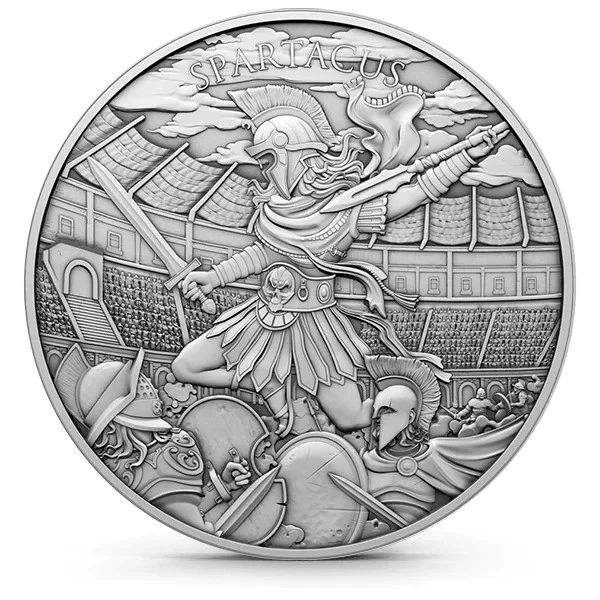 1 oz Silver Spartacus .999 Fine Silver Round BU