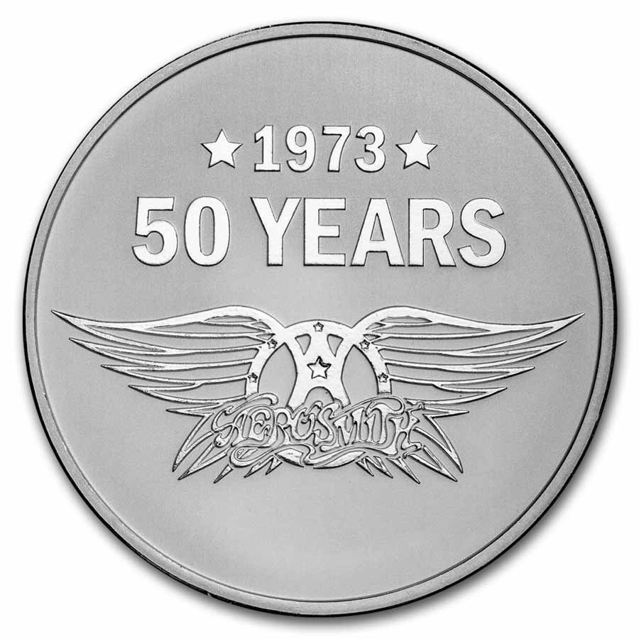 2023 Niue 1 oz Silver $2 Aerosmith 50th Anniversary BU
