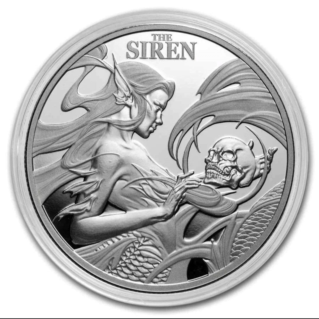 2025 Niue 1 oz Silver Mythical Creatures The Siren Proof-like in Capsule