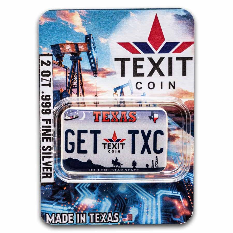 2 oz Cast-Poured Silver Bar – Get TXC – The Locker Mint