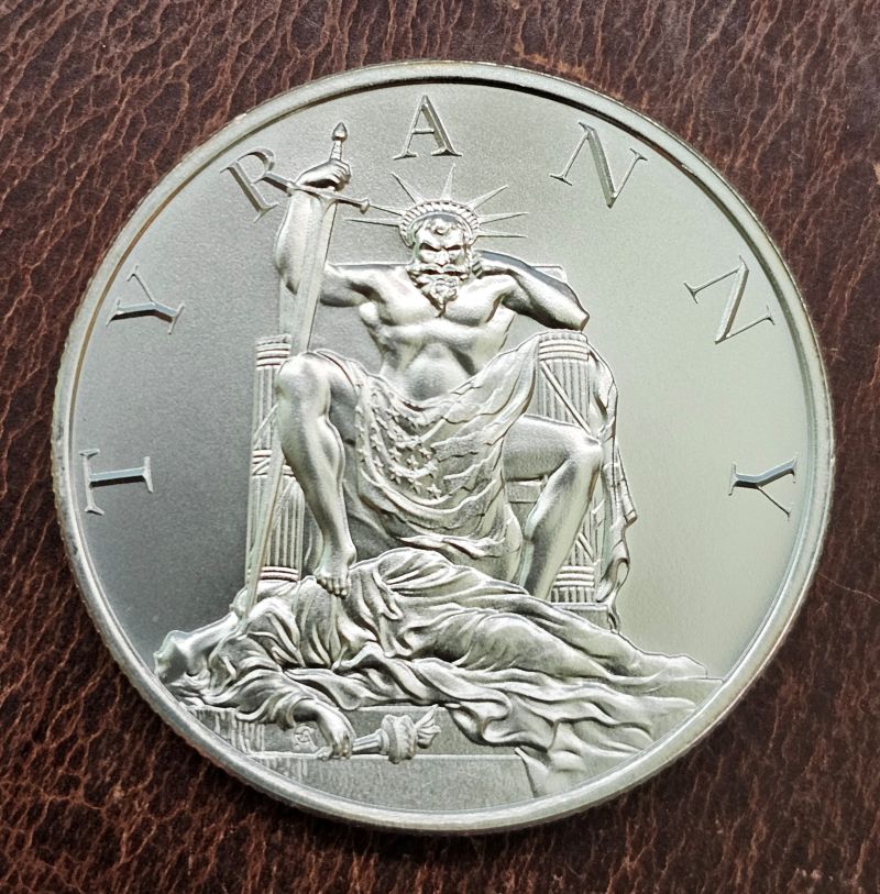 TYRANNY 1 oz .999 Fine Silver - #4 of the 4T's Series BU in Capsule