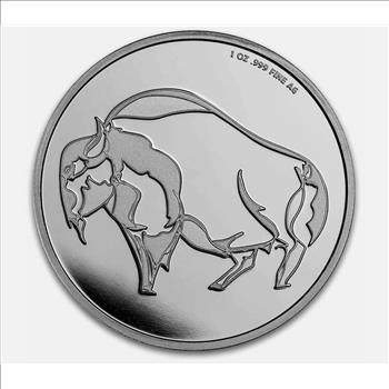 1 oz .999 Fine Silver Unc. Round - Grand Buffalo by D.G. Smalling - Spots