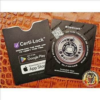 2024 Samoa 1 oz .999 Silver Aliens in Alpha Strike Certi-Lock® (BU)