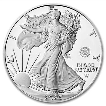 2025-W 1 oz Proof Silver Eagle PR-70 DCAM PCGS Army Privy, FDI, Army Label