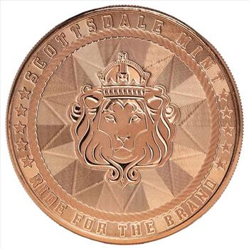 1 oz Copper Cowboy Rounds w/Buffalo Privy .999 Copper BU