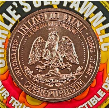 1 oz Copper Bullion Legado Mexicano Series - Quetzalcoatl .999 Fine Round