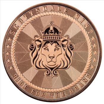 1 oz Copper Cowboy Rifleman Rounds w/Buffalo Privy .999 Copper BU 